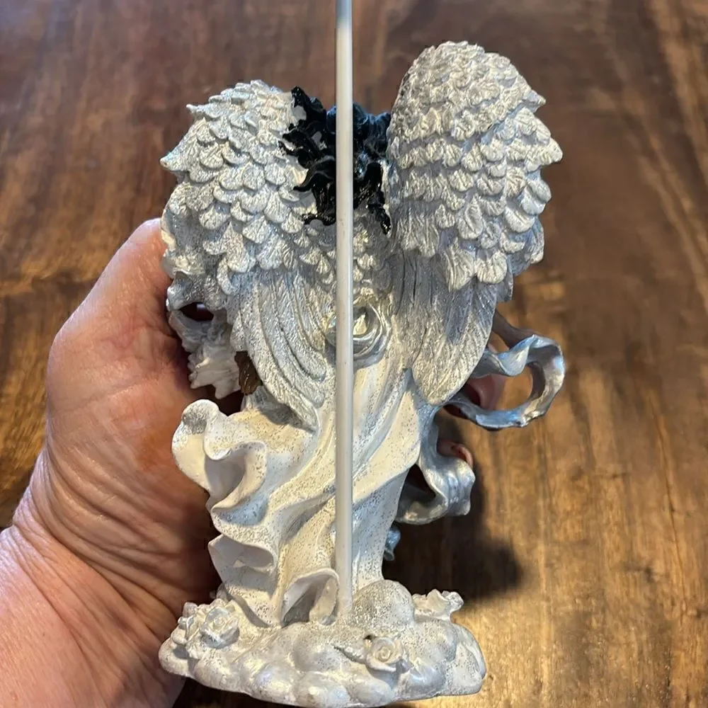 Home Interiors Dark Skinned Angel Tea Light Candle Holder-no shade